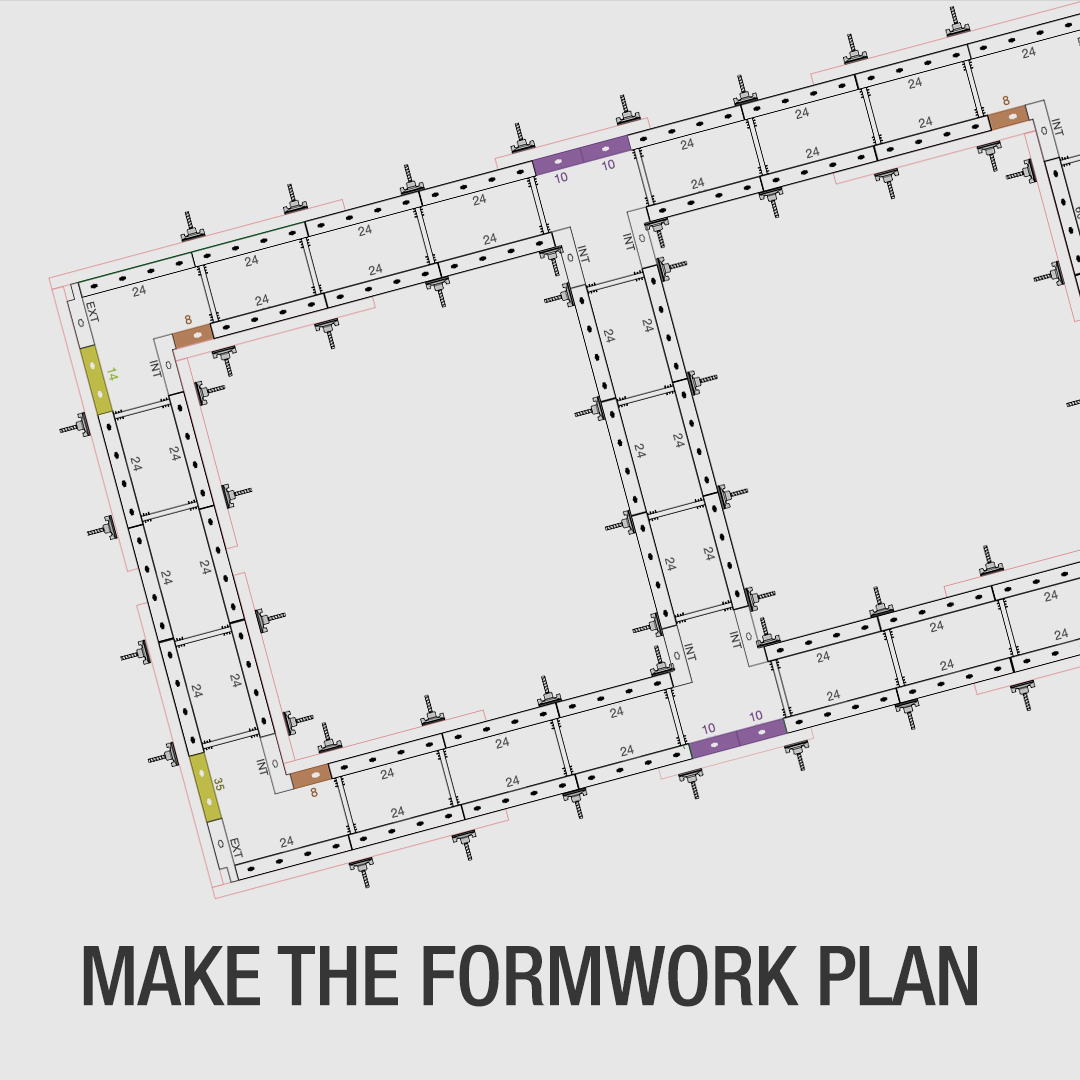 2. Make the formwork plan