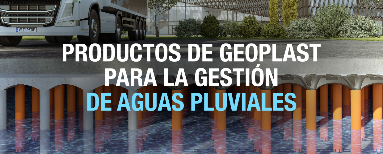 Productos de Geoplast para la gestión de aguas pluviales