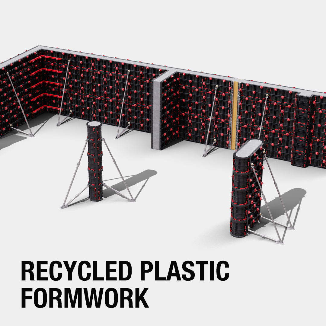 Recycled plastic formwork