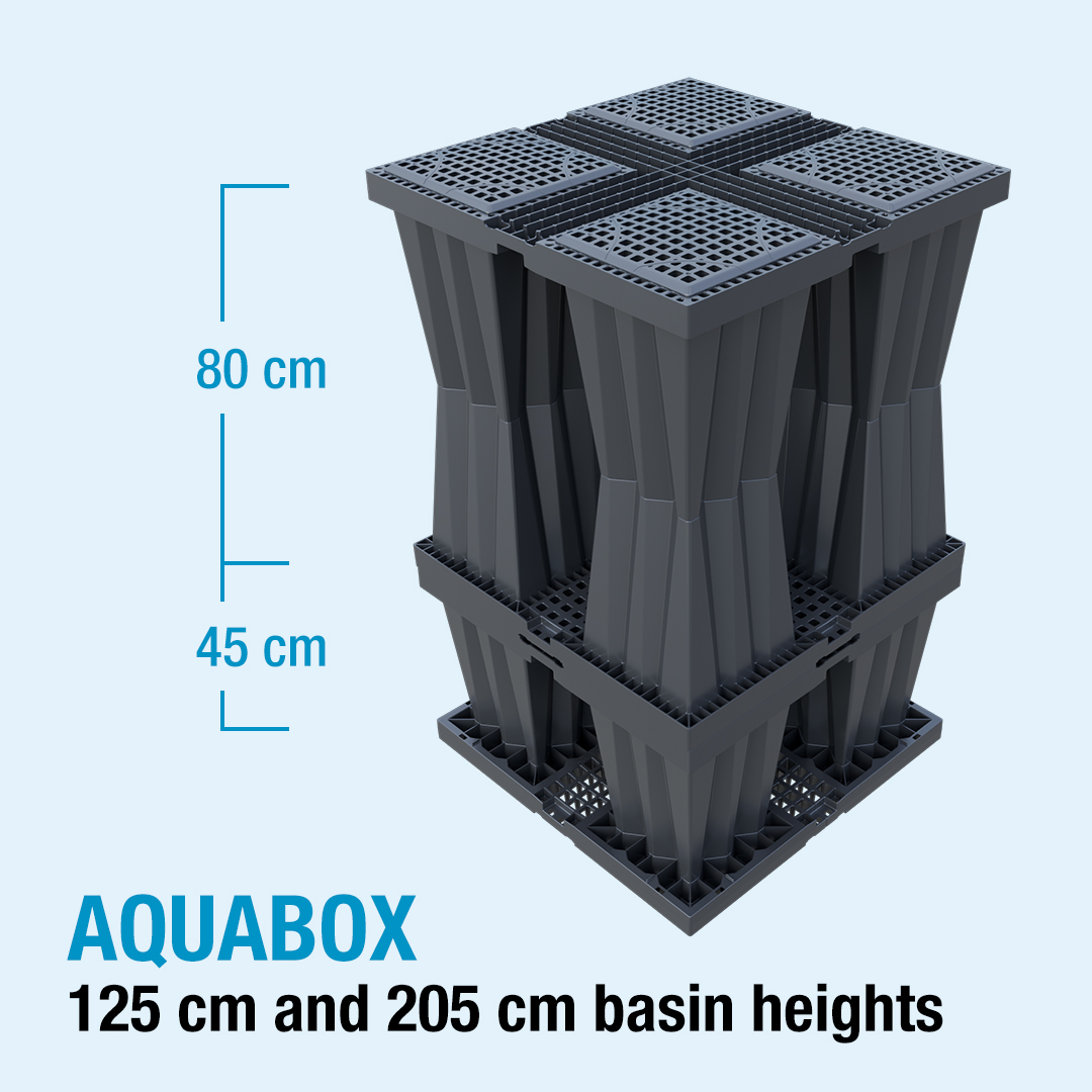 Heights of 125 cm and 205 cm