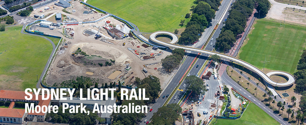 Sydney Light Rail, Moore Park, Australien