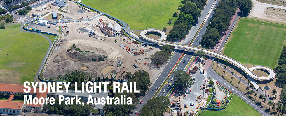 Sydney Light Rail manhole construction, Moore Park, Australia