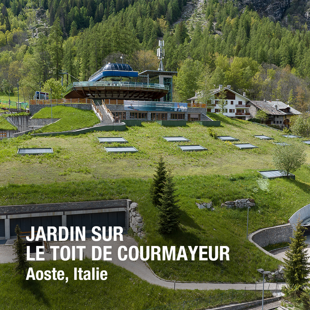 Jardin sur le toit de Courmayeur, Aoste, Italie